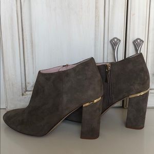 Kate Spade Size 7 Suede Booties.  Zipper on side